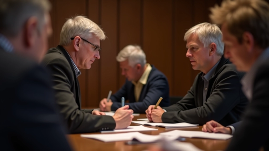 Quiz team members reviewing strategy notes and preparing answers together at a table before a competition