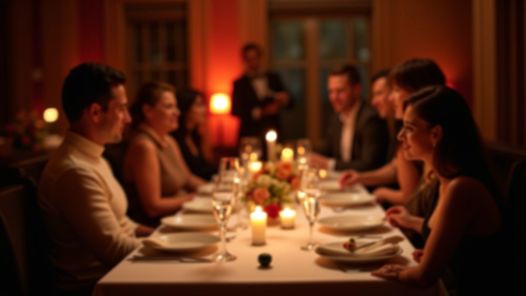 Elegant dinner event setup